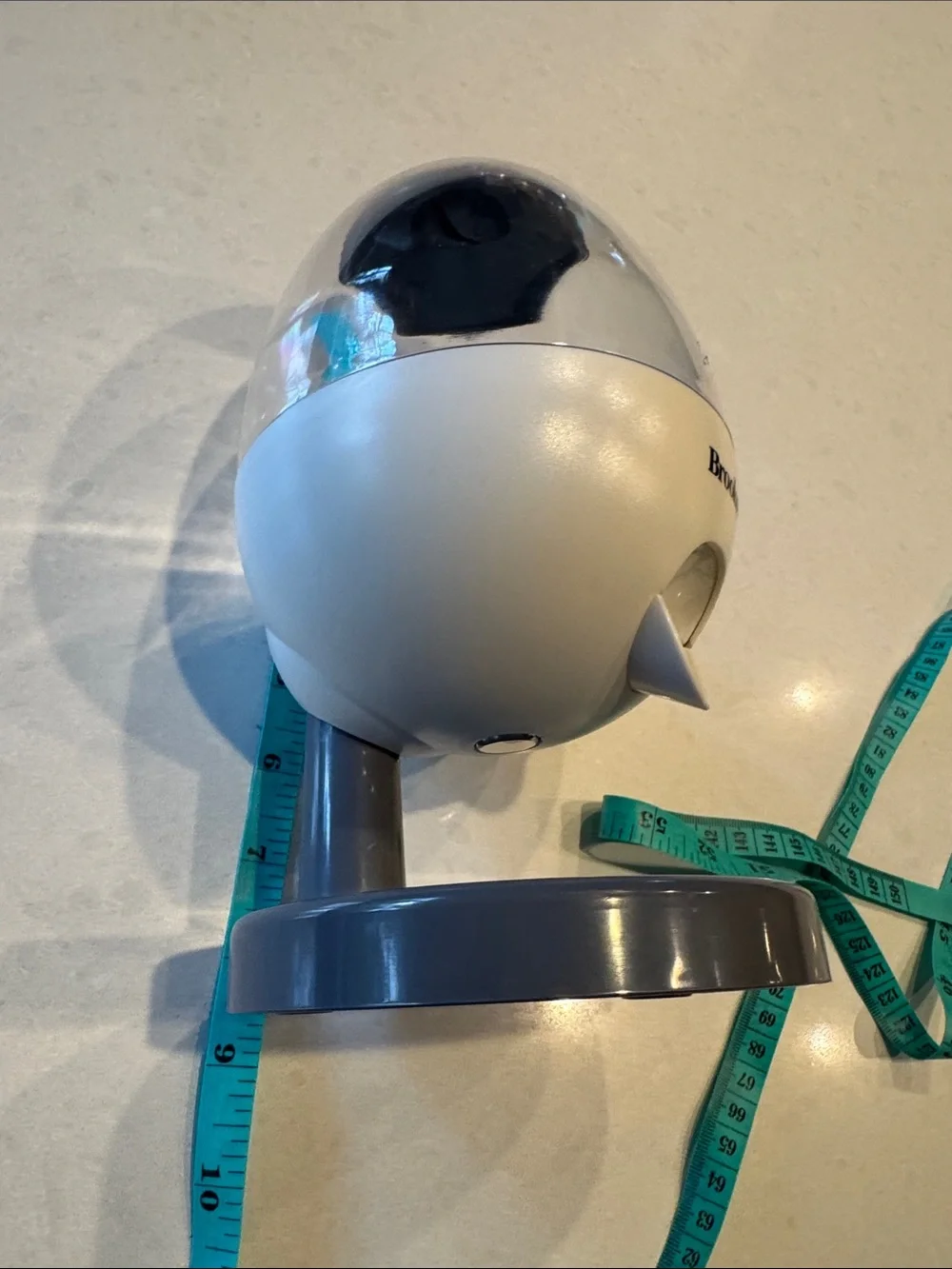Brookstone Gray and Clear Egg-Shaped Candy treat nut Dispenser